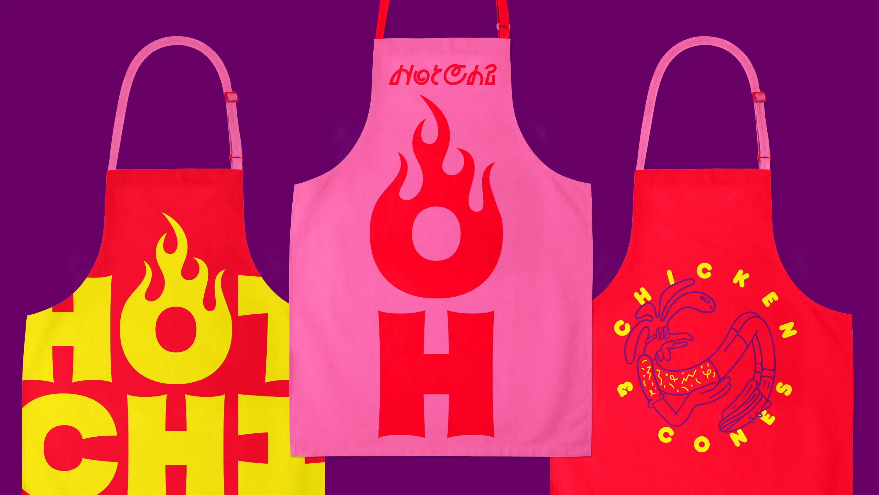 Hot Chi Chicago Hot Chicken Branding Graphic Design 07 Apron
