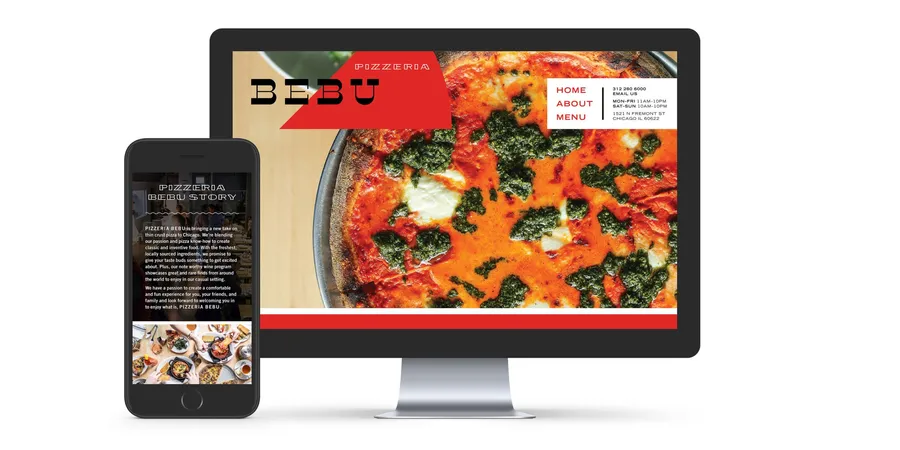 Pizzeria Bebu Graphic Identity Website Design